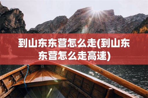 到山东东营怎么走(到山东东营怎么走高速)