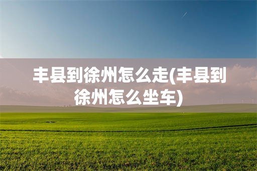 丰县到徐州怎么走(丰县到徐州怎么坐车)