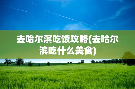 去哈尔滨吃饭攻略(去哈尔滨吃什么美食)