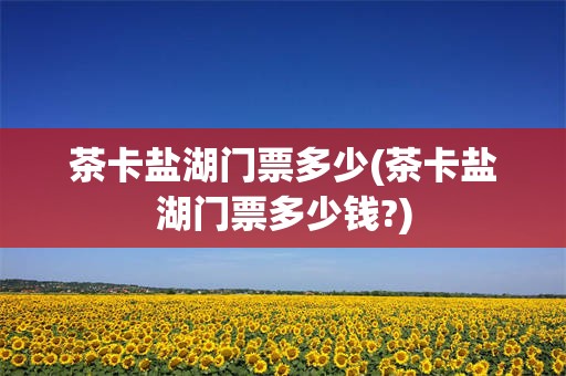 茶卡盐湖门票多少(茶卡盐湖门票多少钱?)