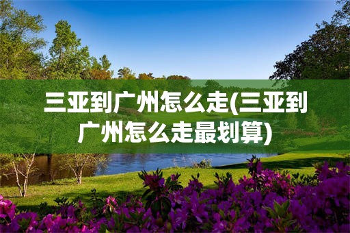 三亚到广州怎么走(三亚到广州怎么走最划算)