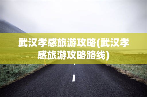 武汉孝感旅游攻略(武汉孝感旅游攻略路线)