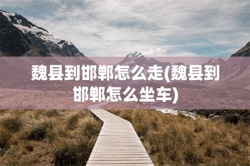 魏县到邯郸怎么走(魏县到邯郸怎么坐车)