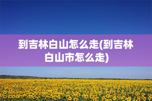 到吉林白山怎么走(到吉林白山市怎么走)