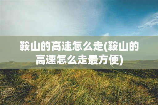 鞍山的高速怎么走(鞍山的高速怎么走最方便)