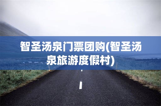 智圣汤泉门票团购(智圣汤泉旅游度假村)