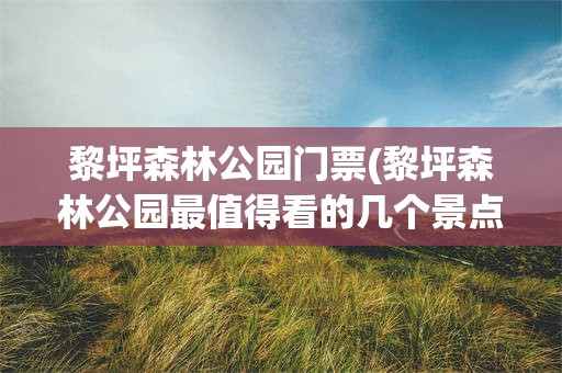 黎坪森林公园门票(黎坪森林公园最值得看的几个景点)