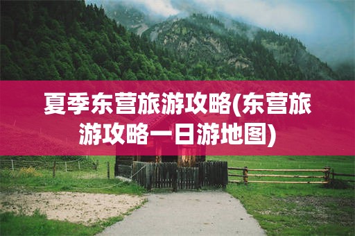 夏季东营旅游攻略(东营旅游攻略一日游地图)