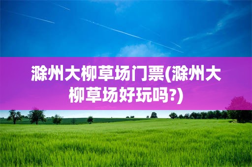 滁州大柳草场门票(滁州大柳草场好玩吗?)