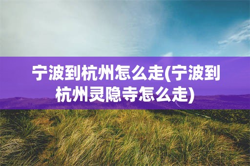 宁波到杭州怎么走(宁波到杭州灵隐寺怎么走)