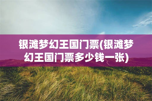 银滩梦幻王国门票(银滩梦幻王国门票多少钱一张)