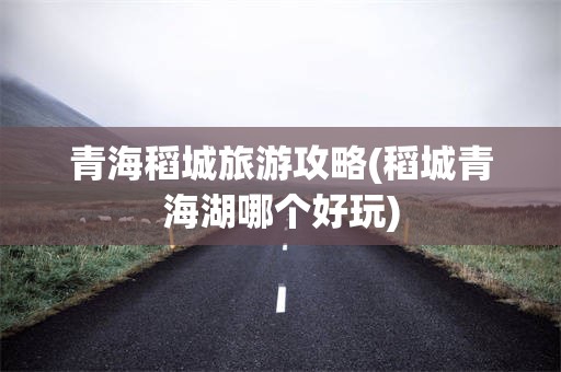 青海稻城旅游攻略(稻城青海湖哪个好玩)