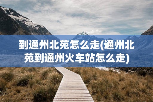到通州北苑怎么走(通州北苑到通州火车站怎么走)