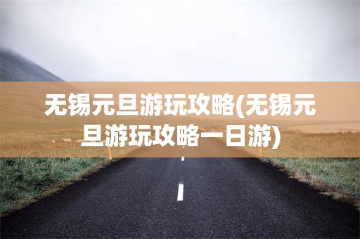 无锡元旦游玩攻略(无锡元旦游玩攻略一日游)