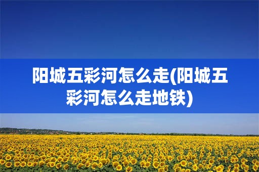 阳城五彩河怎么走(阳城五彩河怎么走地铁)