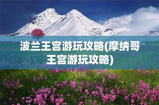 波兰王宫游玩攻略(摩纳哥王宫游玩攻略)