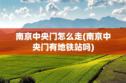 南京中央门怎么走(南京中央门有地铁站吗)