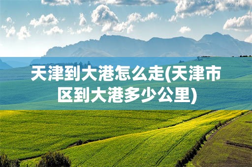 天津到大港怎么走(天津市区到大港多少公里)