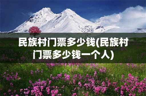 民族村门票多少钱(民族村门票多少钱一个人)