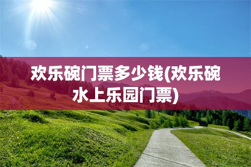 欢乐碗门票多少钱(欢乐碗水上乐园门票)