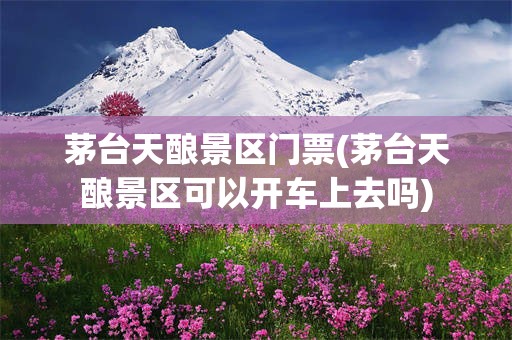 茅台天酿景区门票(茅台天酿景区可以开车上去吗)