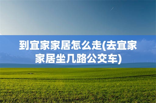 到宜家家居怎么走(去宜家家居坐几路公交车)