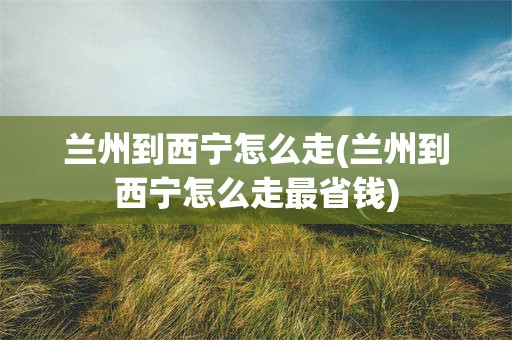 兰州到西宁怎么走(兰州到西宁怎么走最省钱)