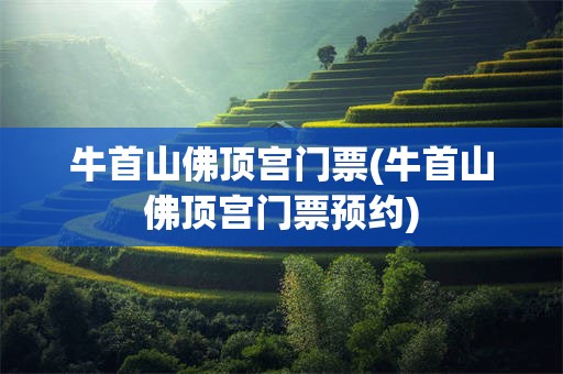 牛首山佛顶宫门票(牛首山佛顶宫门票预约)