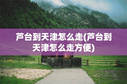 芦台到天津怎么走(芦台到天津怎么走方便)