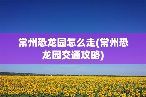 常州恐龙园怎么走(常州恐龙园交通攻略)