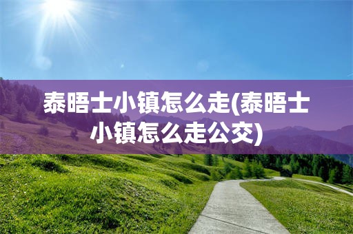 泰晤士小镇怎么走(泰晤士小镇怎么走公交)
