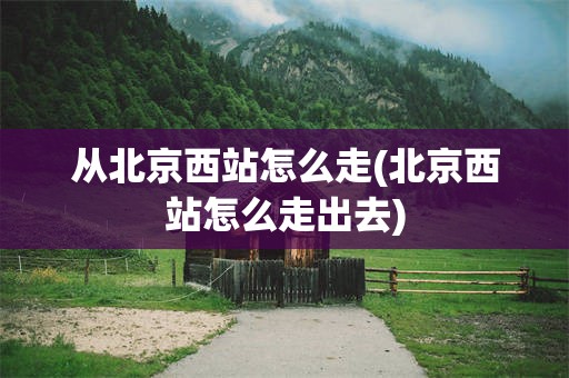 从北京西站怎么走(北京西站怎么走出去)