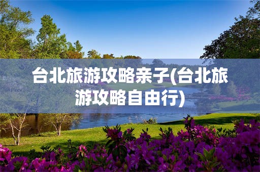 台北旅游攻略亲子(台北旅游攻略自由行)