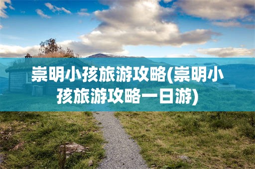 崇明小孩旅游攻略(崇明小孩旅游攻略一日游)