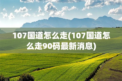 107国道怎么走(107国道怎么走90码最新消息)