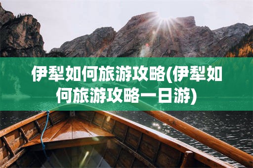 伊犁如何旅游攻略(伊犁如何旅游攻略一日游)