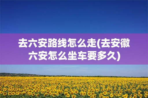 去六安路线怎么走(去安徽六安怎么坐车要多久)