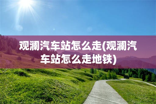 观澜汽车站怎么走(观澜汽车站怎么走地铁)