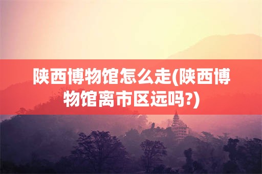 陕西博物馆怎么走(陕西博物馆离市区远吗?)