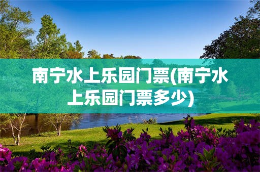 南宁水上乐园门票(南宁水上乐园门票多少)