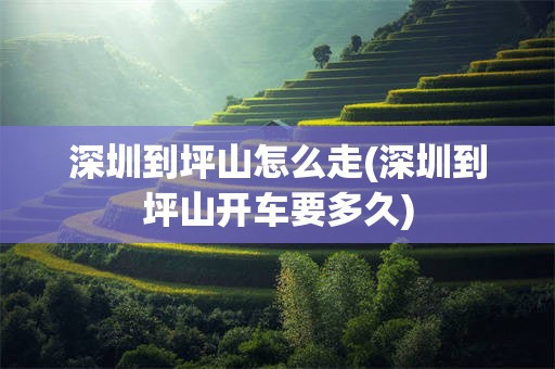 深圳到坪山怎么走(深圳到坪山开车要多久)