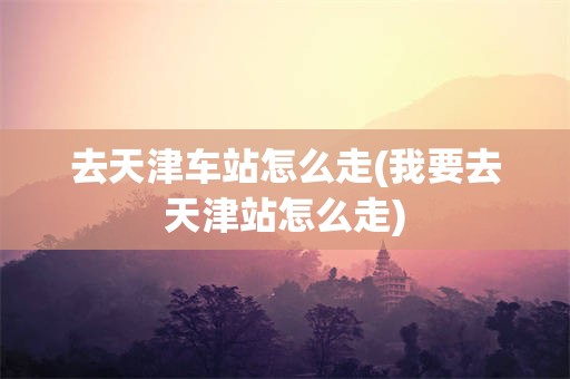 去天津车站怎么走(我要去天津站怎么走)