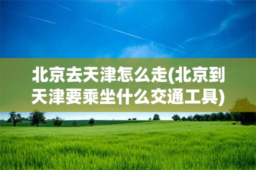 北京去天津怎么走(北京到天津要乘坐什么交通工具)