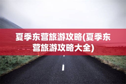 夏季东营旅游攻略(夏季东营旅游攻略大全)