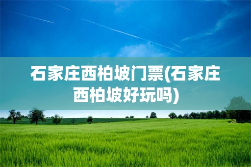 石家庄西柏坡门票(石家庄西柏坡好玩吗)