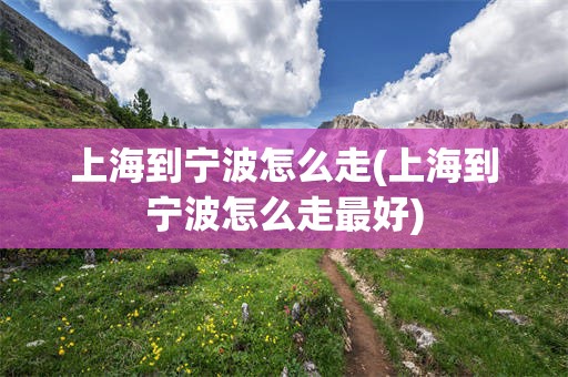上海到宁波怎么走(上海到宁波怎么走最好)