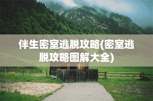 伴生密室逃脱攻略(密室逃脱攻略图解大全)