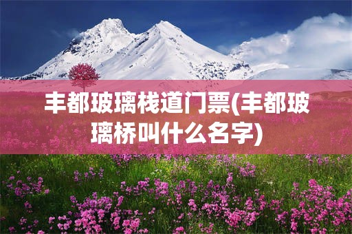 丰都玻璃栈道门票(丰都玻璃桥叫什么名字)