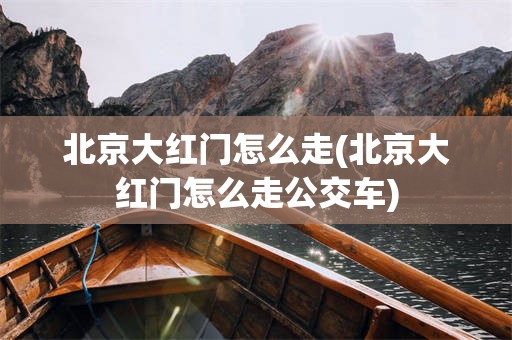 北京大红门怎么走(北京大红门怎么走公交车)