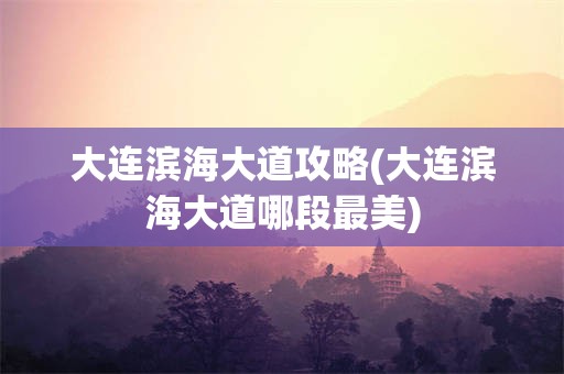 大连滨海大道攻略(大连滨海大道哪段最美)